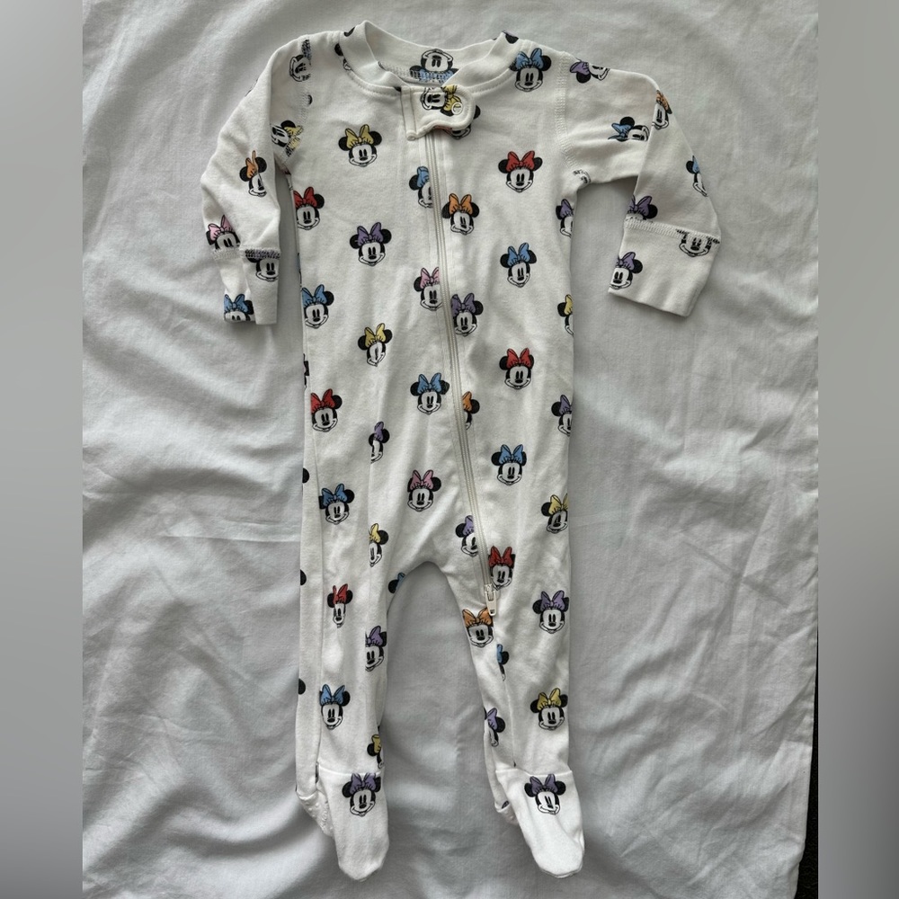 Monica+Andy Minnie Mouse One-Piece Footed Pajamas